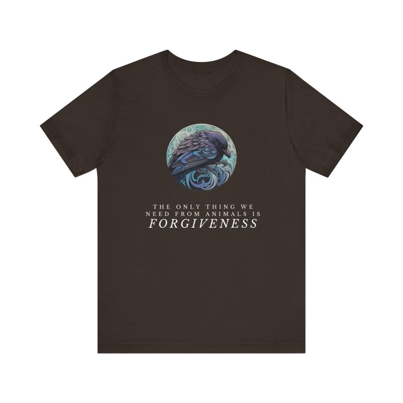 The Only Thing We Need from Animals is Forgiveness Purple Crow Mandala T Shirt