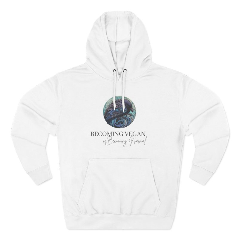 Normalizing Veganism Purple Crow Mandala Pullover Hoodie Sweatshirt