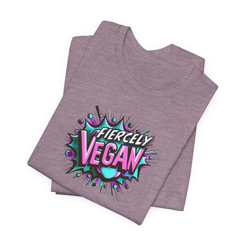 Fiercely Vegan Blue Logo Tee Shirt