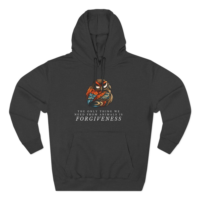 Normalizing Veganism Orange Owl Mandala Pullover Hoodie Sweatshirt