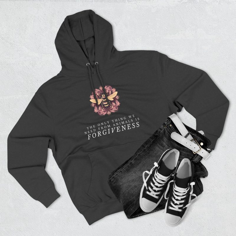 Forgiveness From Animals Pink Bee Mandala Pullover Hoodie Sweatshirt