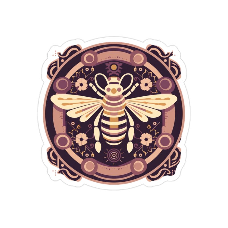 Purple Bee Fiercely Vegan Sticker