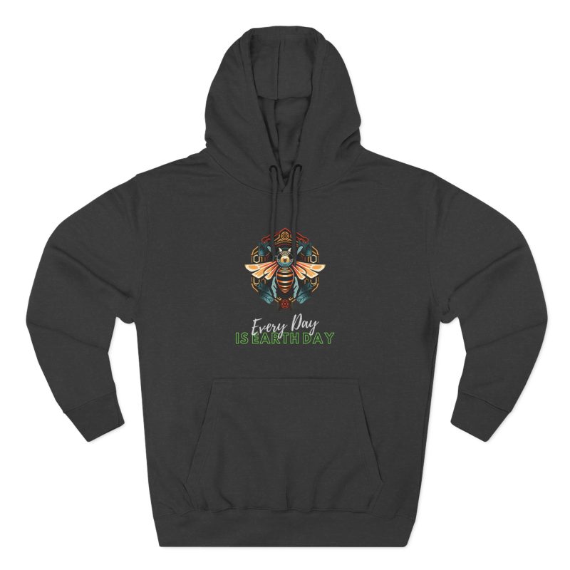Every Day is Earth Day Bee Mandala Pullover Hoodie Sweatshirt